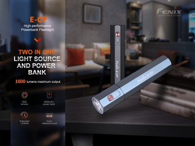 Fenix E-CP power bank with lamp, blue