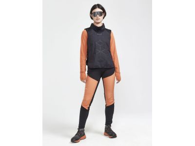 Pantaloni dama CRAFT ADV SubZ Tights, negru/portocaliu