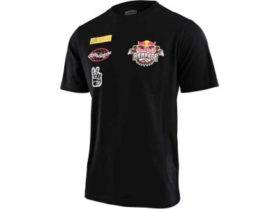 Czarny T-shirt z krótkim rękawem Troy Lee Designs Red Bull Rampage Lockup
