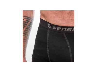 Sensor Merino Active 3er-Pack Boxershorts, schwarz/rot/blau