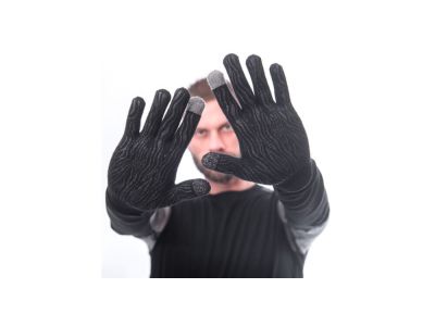 Sensor Merino rukavice, čierna