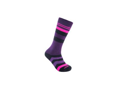 Sensor Slope Merino detské ponožky, čierna/ružová/fialová
