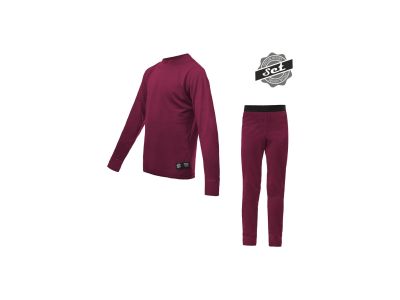 Set de juniori Sensor Merino Active, liliac