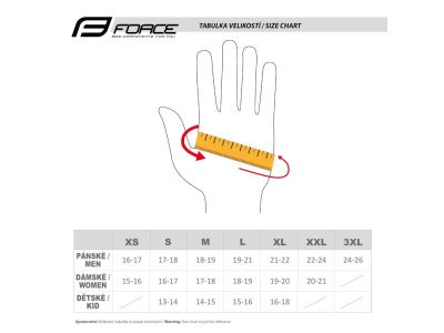 FORCE Hot Rak Pro 3+1 rękawice, czarne