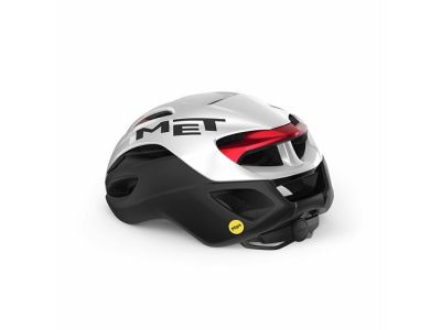 MET Rivale MIPS helmet, white/black/red metallic
