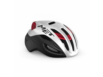 MET Rivale MIPS helmet, white/black/red metallic
