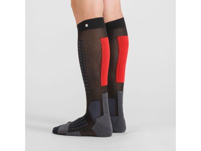 Sportful APEX LONG Socken, schwarz/rot