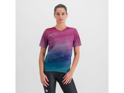Sportful FLOW GIARA dámske tričko, berry/blue/pink