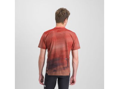 Sportful FLOW GIARA T-Shirt, cayenna red/mud