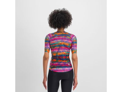 Sportful GLITCH BOMBER dámsky dres, multicolor/ružová