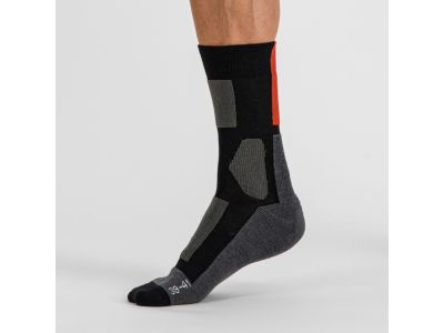 Sportos PRIMALOFT zokni, fekete/piros