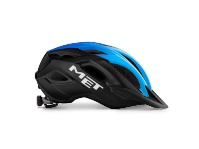 MET Crossover-Helm, schwarz/himmelblau