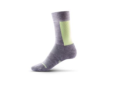 Isadore Merino Winter socks, high viz/grey