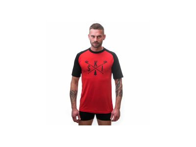 Sensor Merino Active PT Ski tričko, červená/čierna