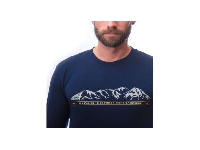 T-shirt Sensor Merino Active PT Mountains, ciemnoniebieski