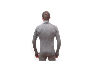 Sensor Merino Bold Neck T-Shirt, kühles Grau