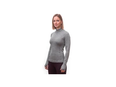 Sensor Merino Bold Neck Damen-T-Shirt, kühles Grau