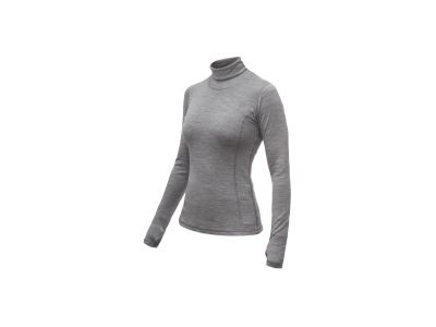 Sensor Merino Bold Neck Damen-T-Shirt, kühles Grau