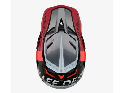 Troy Lee Designs D4 Composite Mips Qualifier Helm, silber/rot