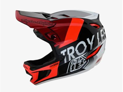 Troy Lee Designs D4 Composite Mips Qualifier helmet, silver/red