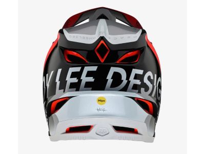 Kask Troy Lee Designs D4 Composite Mips Qualifier, srebrno-czerwony