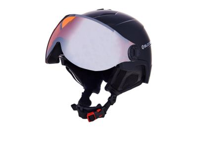 Blizzard Double Visor ski prilba, black matt/orange lens/mirror