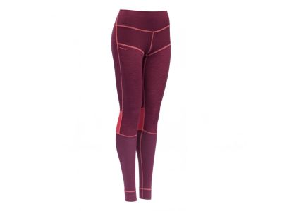 Devold Tuvegga Sport Air Merino women's reversible base layer pants, red