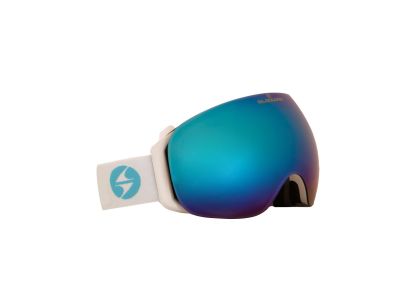 Blizzard 999 MDAVZSWO glasses, white shiny/carl zeiss smoke lens B20 + full revo ice blue