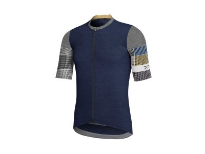 Koszulka rowerowa Dotout Stripe, melanż niebieski