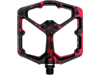 Crankbrothers Stamp 7 Large pedały, lakier Splatter Paint Red