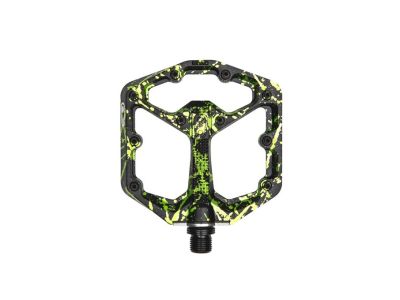 Crankbrothers Stamp 7 Small pedals, Splatter Paint Lime Green