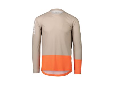 POC MTB Pure LS jersey, light sandstone beige/zinc orange
