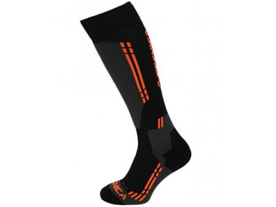 Tecnica Wettkampfsocken, schwarz/anthrazit/orange