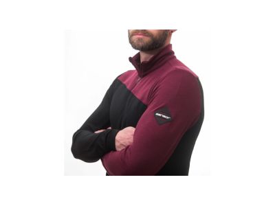 Sensor Merino Extreme tričko, čierna/port red