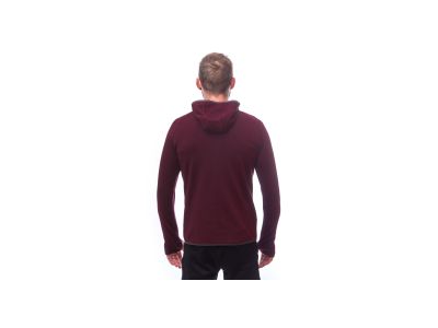Sensor Merino Upper Heli sweatshirt, port red