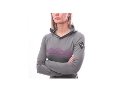 Sensor Merino Upper Mountains Damen-Sweatshirt, grau