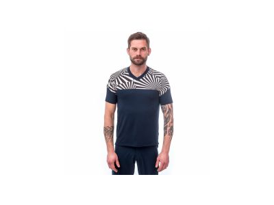 Sensor Coolmax Impress T-shirt, deep blue/geometry