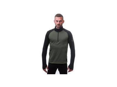 Sensor Coolmax Thermo sweatshirt, olive green/black