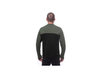 Sensor Coolmax Thermo sweatshirt, black/olive green
