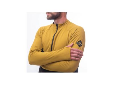 Sensor Coolmax Thermo-Sweatshirt, schwarz/senf