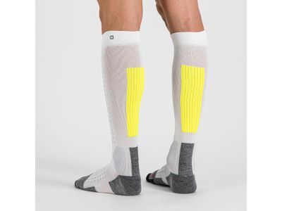 Sportful APEX LONG ponožky, bílá/žlutá