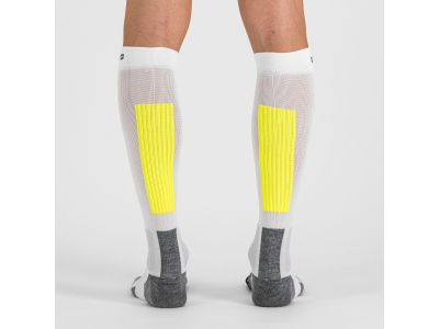 Sportful APEX LONG ponožky, bílá/žlutá