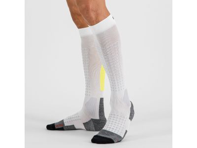 Sportos APEX LONG zokni, fehér/sárga