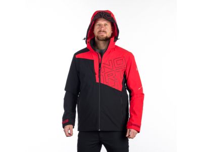 Northfinder WILBUR ski jacket, black/red