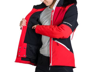 Northfinder EDITH women&#39;s jacket, red/white