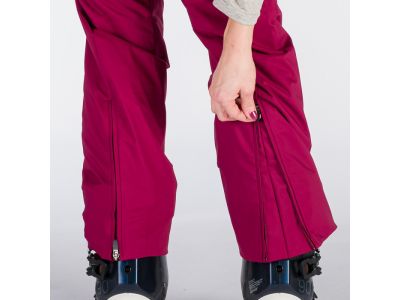 Spodnie damskie Northfinder MAXINE w kolorze wiśniowy czerwonym