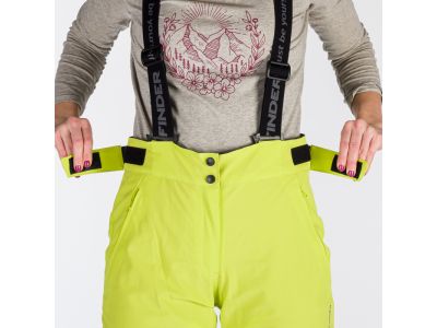 Pantaloni de schi Northfinder ALMA pentru femei, verde lime