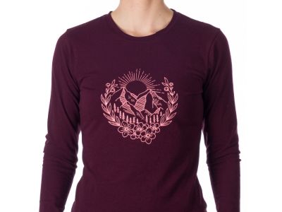 Damska koszulka Northfinder DOROTHEA w kolorze winnego melanżu
