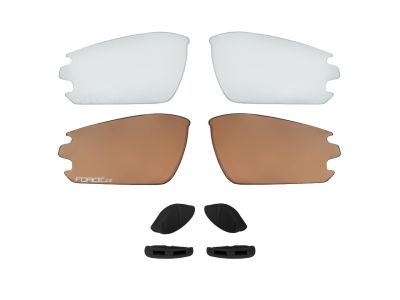 FORCE Caliber szemüveg, fekete/piros/fekete lézerlencsék