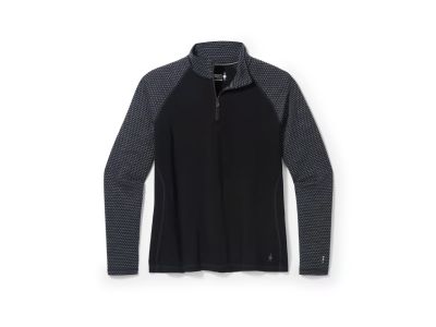 Smartwool W Classic Thermal Merino Base Layer Pattern 1/4 Zip Plus Damen T-Shirt, schwarz